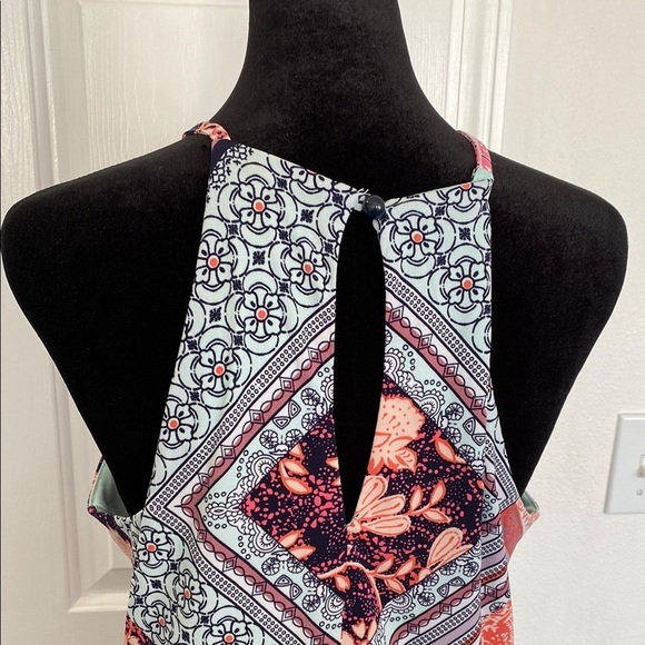 Maurices NWOT Blue and Orange Halter Sundress Mini - Picture 5 of 13